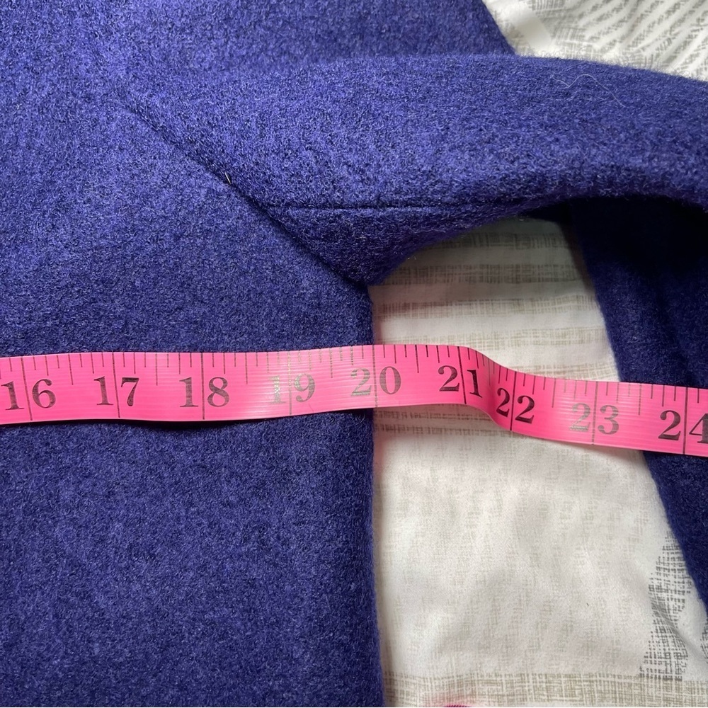 AngelEye London Wool Blend Colorblock fall layering Coat Blue Gray Women’s US8 - Picture 10 of 11